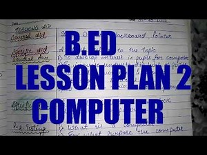 B.ed lesson plan of computer #2| Lesson plan for computer class 8