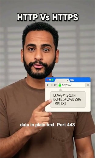 HTTP vs HTTPS Explained! 🔐 (Port 80 vs Port 443) #Shorts