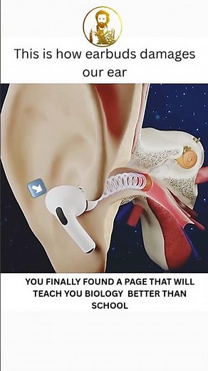 How Earbuds Secretly Damage Your Ears 😱 | Biology Explained in 24 Seconds