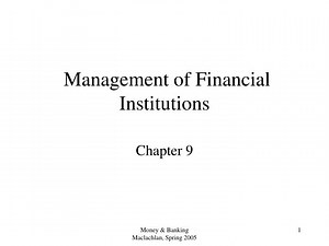 Management of Financial Institutions - SlideServe