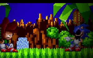 Sonic.exe- One More Time Meets FNF! Pixel VS Sonic OMT! - Friday Night Funkin' M