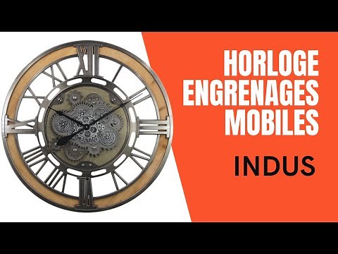 Horloge avec engrenages mobiles INDUS