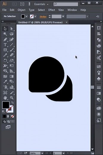 Rounded Flat Chat Icon Design in Adobe Illustrator #icondesign #shorts