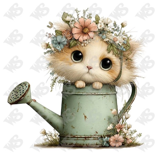 Whimsical Spring Cats Clipart: Whimsical Graphics (digital Download - 11 JPG Files) - Etsy