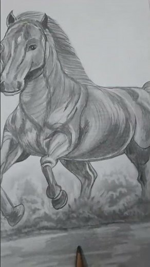 #pencil shading#horse painting#normal pencil shading#easy painting drawing#shaded art#