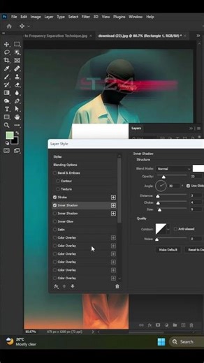 Create Glassmorphism Effect in Photoshop #photoshop #photomanipulation #photoshoptutorial#shorts
