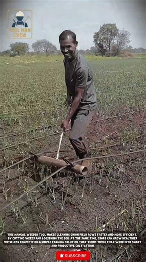 Manual Row Weeding Tool for Plant Maintenance and Land Cultivation