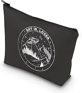 TSOTMO Spaceship Alien UAP Alien Lover Gift Get In,Loser Bag Gift Zipper Pouch Makeup Bag (GET IN LOSER)
