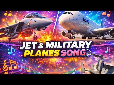 Fighter Jets to Giant Planes ✈️ | Military & Passenger Aircraft Song