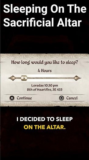 Sleeping On The Sacrificial Altar In Oblivion Remastered