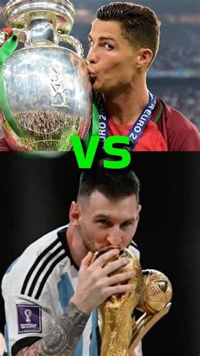 Who is greater for their national team: Cristiano Ronaldo or Messi? 🐐#shorts