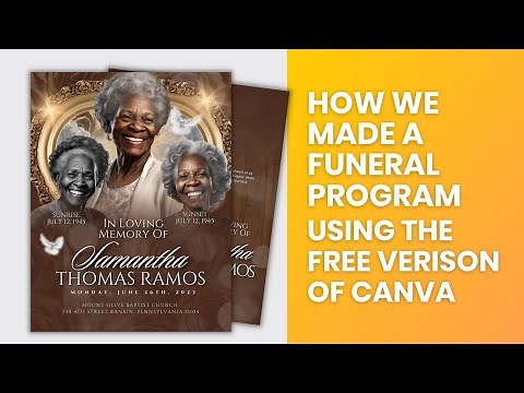 How We Made This Funeral Program Keepsake | Design A Memorial Booklet #funeralprogram #canva