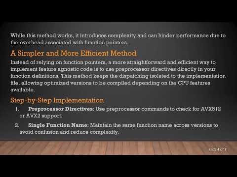 Writing Feature Agnostic Code for AVX2 and AVX512 in C+ +