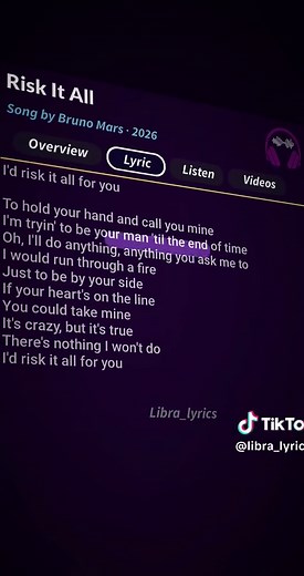 Risk It All — Lyric Video with Full Lyrics