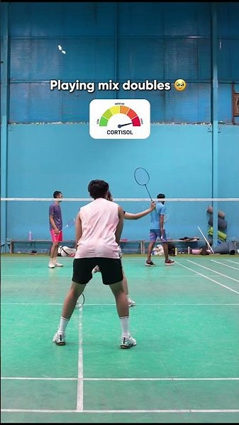 Cortisol level in badminton