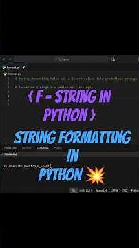 String formatting in python #coding #viral #tutorial #tech #python #fstring #g_squad #shorts #code