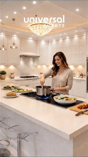 Luxury Kitchen Quartz Countertops | Smile. Shine. Universal Quartz ✨