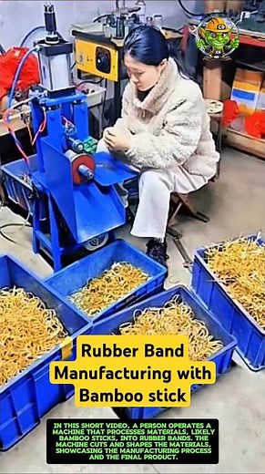 Rubber Band Manufacturing with Bamboo stick
