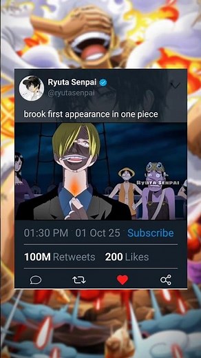 brook first appearance in one piece 🤣 #anime #brook #luffy #onepiece