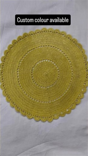 #crochet #crochetmat #crochettablemat #crochetroundmat #crochethomedecor #handmade #diyhomedecor