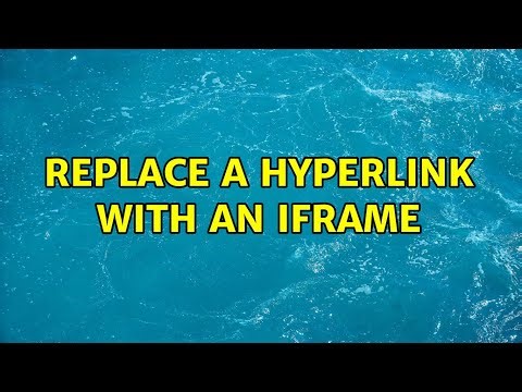 Replace a hyperlink with an iframe (3 Solutions!!)