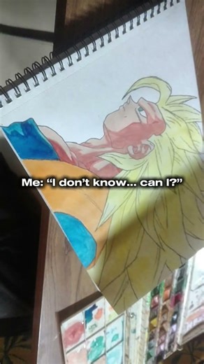 They asked if I could draw... I let the paper do the talking. 🎨💥 Rate this Goku SSJ3 out of 10! 👇