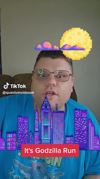 It's Godzilla Run!!! 🐲 #godzilla #gamora #japan #runaway #fun #monster #movies