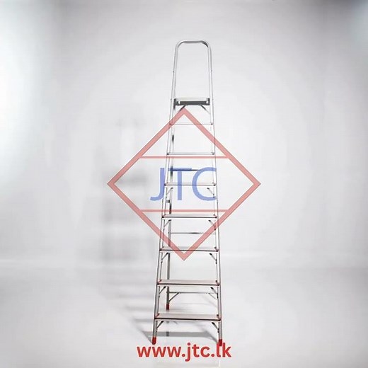 8-Step Aluminium Ladder | Extra-Tall, Strong & Lightweight – JTC.lk