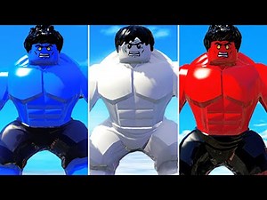 BLUE HULK VS RED HULK VS WHITE HULK - EPIC BATTLE