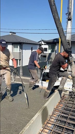 Pouring a Monolithic Slab 🏗️ #construction #monolithic
