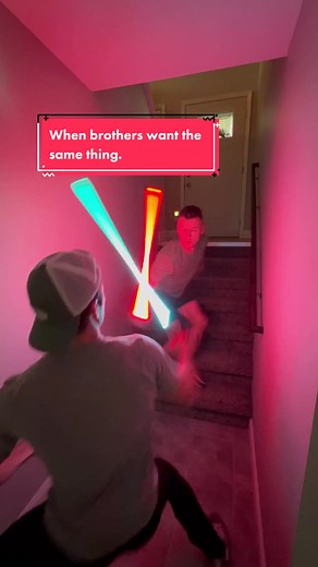When kids want the same thing. #battle #lightsabers #brothers | Daniel LaBelle