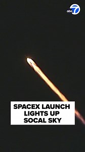 817K views · 13K reactions | Wow! Southern California residents were treated to a dazzling display early Friday morning as SpaceX launched 23 satellites into orbit aboard a Falcon 9 rocket. Observers could see the "twilight effect," making the rocket appear almost like a jellyfish in the sky. Read more at https://abc7.la/3CoModQ | ABC7 | Facebook