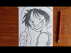 How to Draw Luffy from One Piece | Easy Step by Step Anime Drawing Tutorial