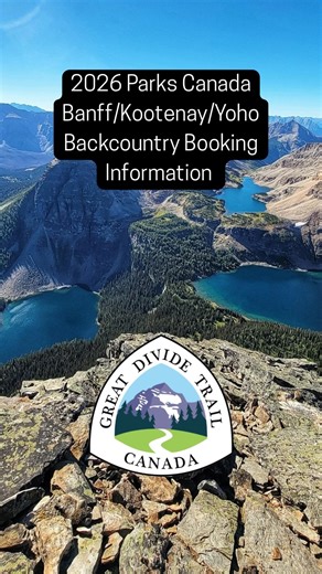 Great Divide Trail Association on Instagram: "Are you ready for Monday, January 26th? Banff/Kootenay and Yoho National Park backcountry bookings will open at 8AM MST. If you get on the Parks Canada website BEFORE 7:30AM MST you can log into your account before they shut the page down to prepare to queue everyone. Being logged in will help you checkout faster once you’ve grabbed your campgrounds. You’ll randomly get placed in the queue once they open the website at 8AM, if you log onto the websit