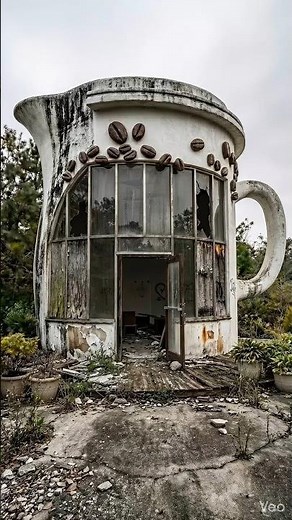 Abandoned Building Turned Into Dream Coffee Shop ☕✨ AI Design #coffeeshop #homedecor #interiordesign