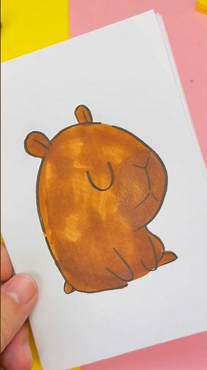 🐹 How to Draw a Kawaii Capybara ✨ Step by Step