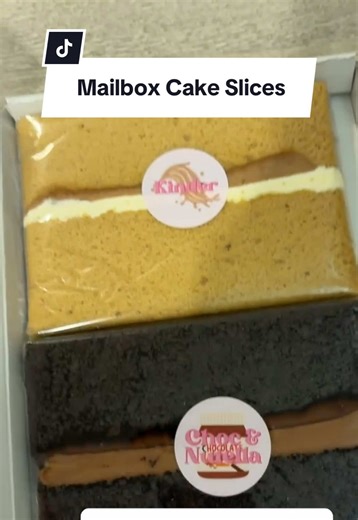 Mailbox cake slices 🍰 #cake #cakes #desserts #tiktokmademebuyit