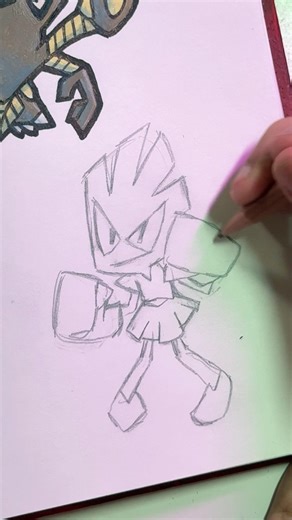 Drawing Hitmonchan! 🥊 #pokemon #drawing #illustration #sketchbook #pokemonfirered