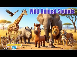 Wild Animal Sounds and Names for Toddlers | Educational Video for Kids | Animal Sounds TV