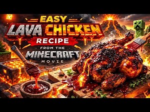Steve’s Lava Chicken Recipe From The Minecraft Movie 🍿