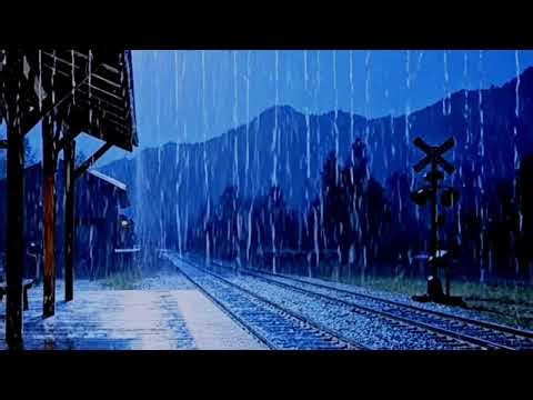Midnight Rain at an Old Mountain Train Depot 🌧️ Rain for Deep Sleep