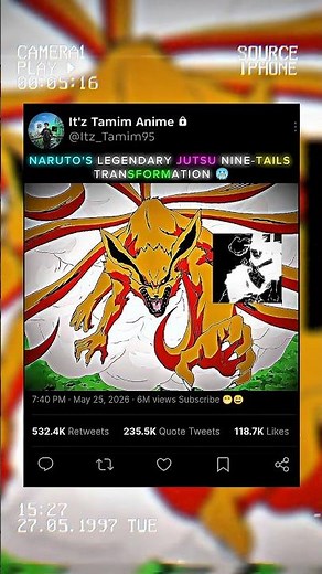 Naruto Legendary Nine-Tails Transformation 🥶
