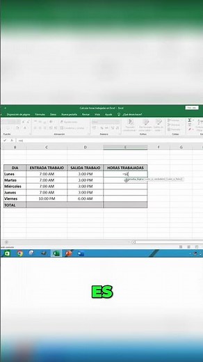 Función SI en Excel Compara Horarios Efectivamente