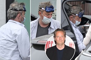 Matthew Perry dons face mask and sleeping mask after worrying medical visit and split from Molly Hurwitz