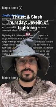 Thrust & Slash Thursday: Javelin of Lightning