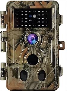 BLAZEVIDEO 48MP 1296P Trail Camera with 0.1s Trigger Night Vision Motion Activated, IP66 Waterproof 120° Wide Angle Game Cam with 36pcs No Glow LEDs for Outdoor Wildlife Monitoring & Yard Security