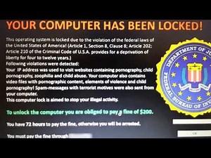 Remove "Department of Justice- FBI" Ransomware Virus Scam- NO BS!