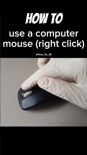 How to use a computer mouse (right click)