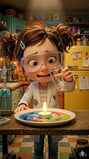 Water Goes UP?! 😳 Candle Science Trick That Looks Fake @KiddoKittens