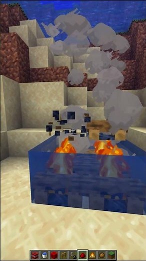 Minecraft Mod UNDERWATER Campfire Is It Possible? #shorts #minecraft